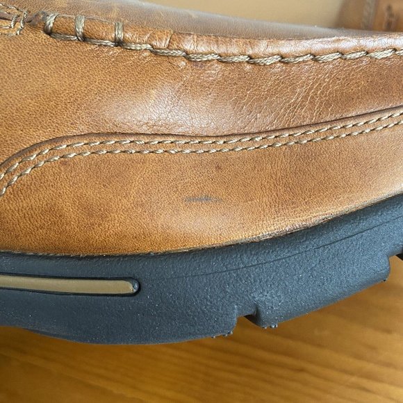 Rockport Adiprene by Adidas Men's Size US13 Wide Leather Tan Loafer Comfort Shoe - Picture 14 of 16